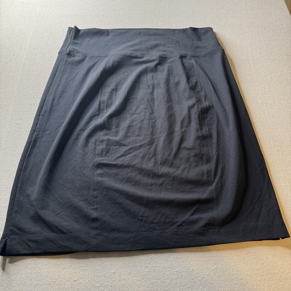 Lori Goldstein Women's Black Cotton Stretch Midi A-line Skirt Plus Size 1X - Picture 3 of 7